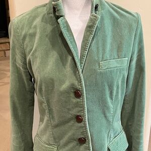 J. Crew Factory green velvet blazer